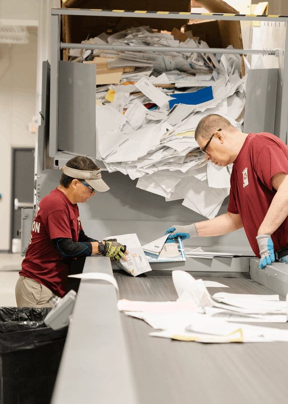 Document destruction workers