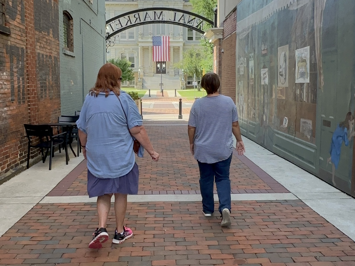 Mary and Lori Walking photo 1